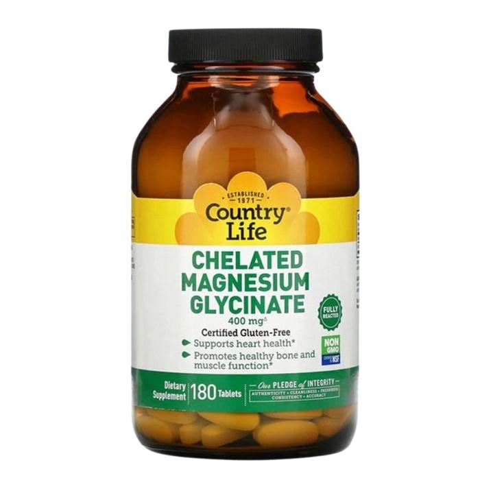 COUNTRY LIFE CHELATED MAGNESIUM GLYCINATE 400MG TABS 90s(P1)
