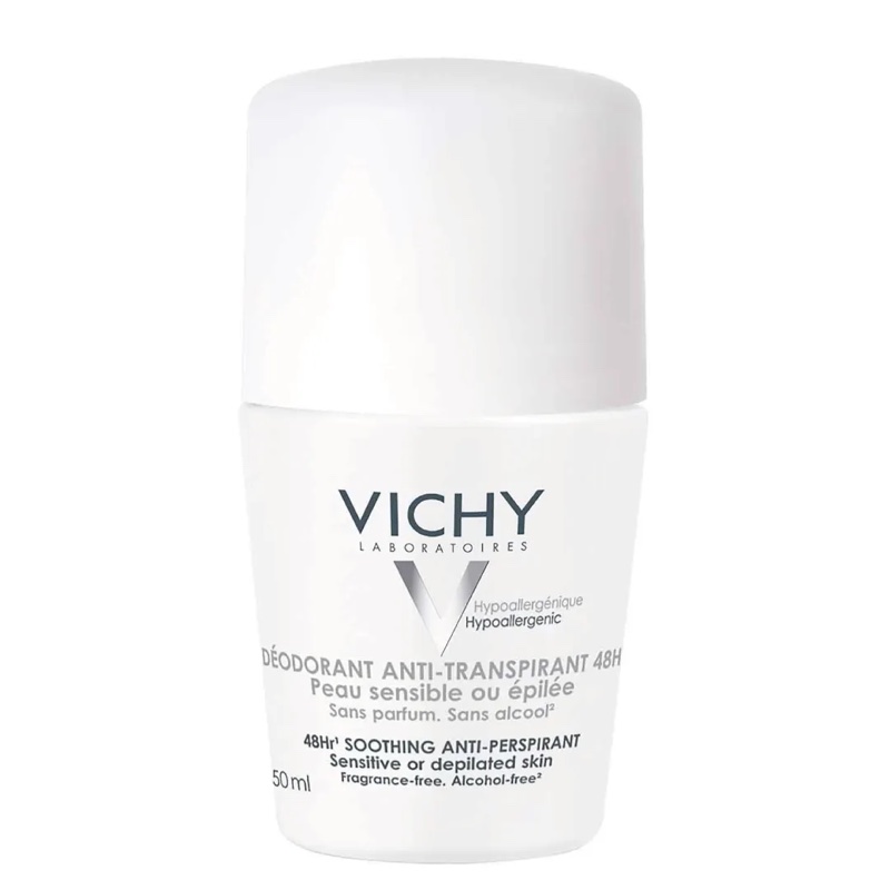VICHY SENSITIVE OR DEPLATED SKIN  DEO ROLL ON 50ML WHITE