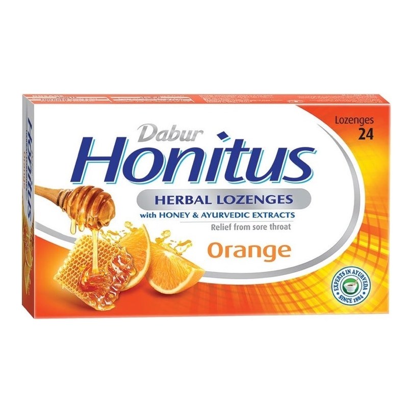DABUR HONITUS HERBAL LOZENGES ORANGE 24S  
