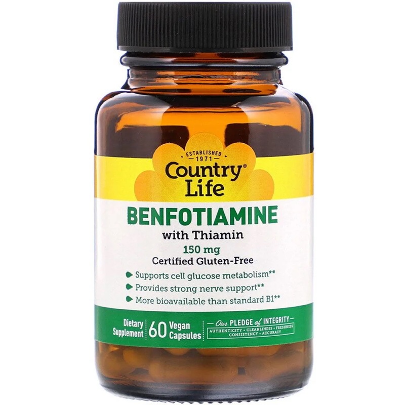 COUNTRY LIFE BENFOTIAMINE 150MG 60s(P1)