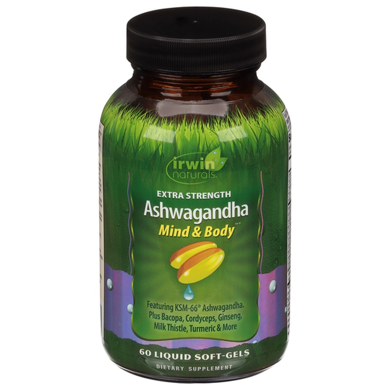 IRWIN EXTRA STRENGTH ASHWAGANDHA MIND & BODY 60s