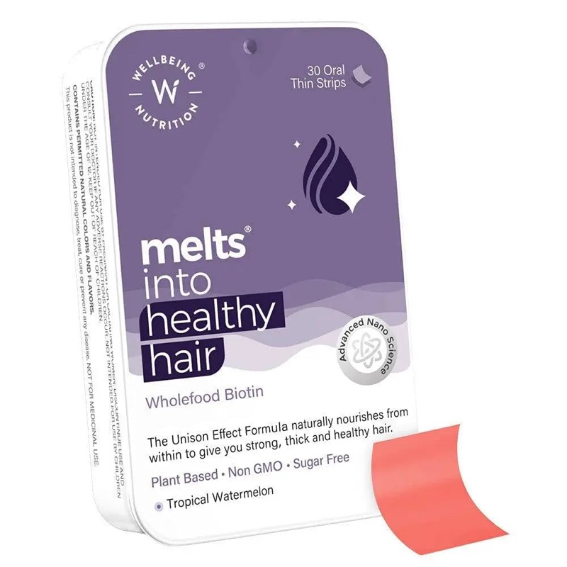 WELLBEING NUTRITION MELTS HEALTHY HAIR ORAL STRIPS 30S (P1) 