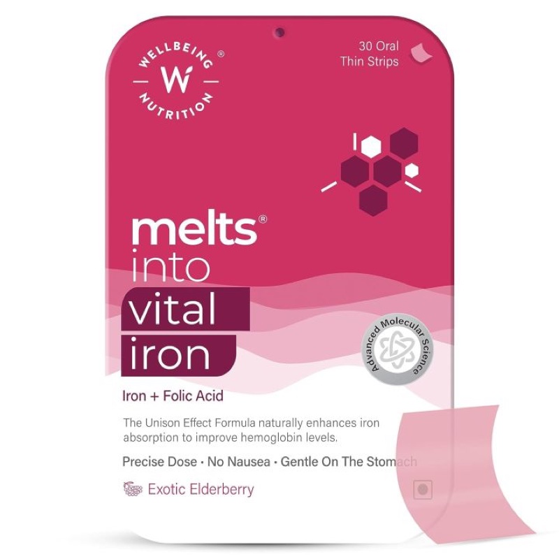 WELLBEING NUTRITION MELTS VITAL IRON ORAL STRIPS 30S (P1)