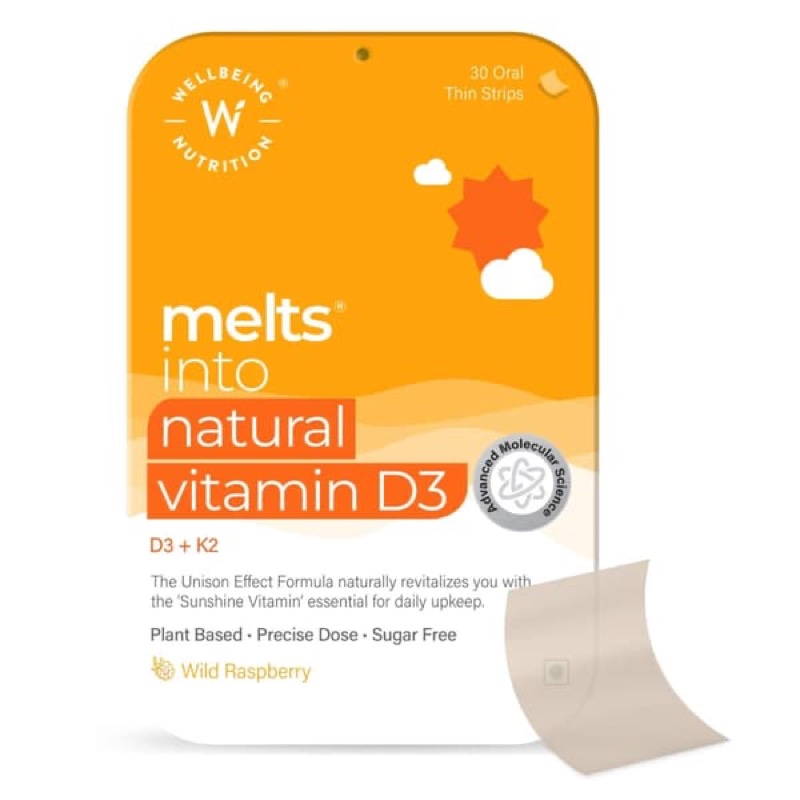 WELLBEING NUTRITION MELTS NATURAL VITAMIND3+K2 30S (P1) 