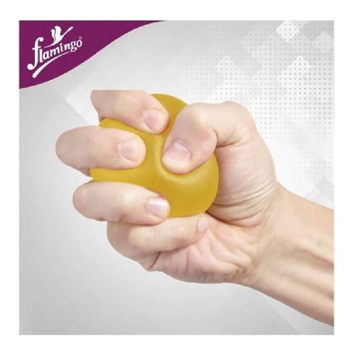 FLAMINGO GEL EXERCISE BALL OC SOFT YELLOW