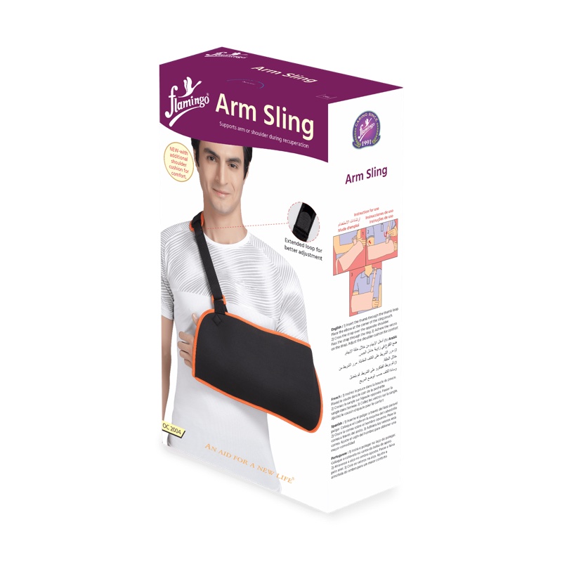 FLAMINGO ARM SLING BLACK/ORANGE -L