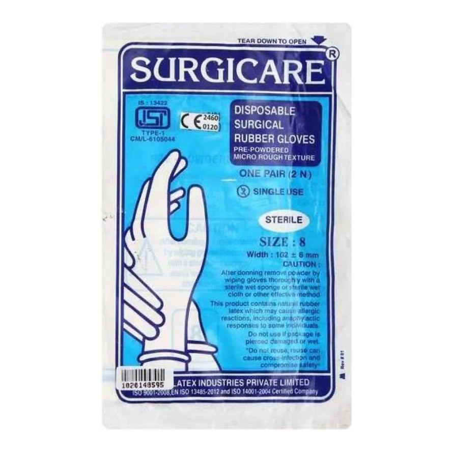 STERILE SURGICAL GLOVES 8.0 POWDERED 50S  