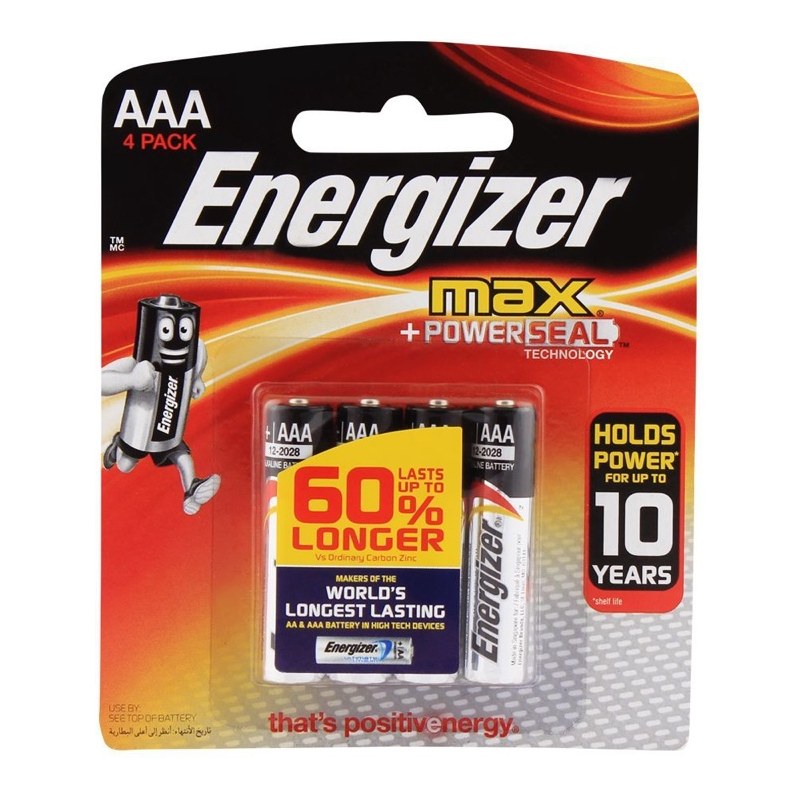 ENERGIZER BATTERIES AAA 4S (P1)