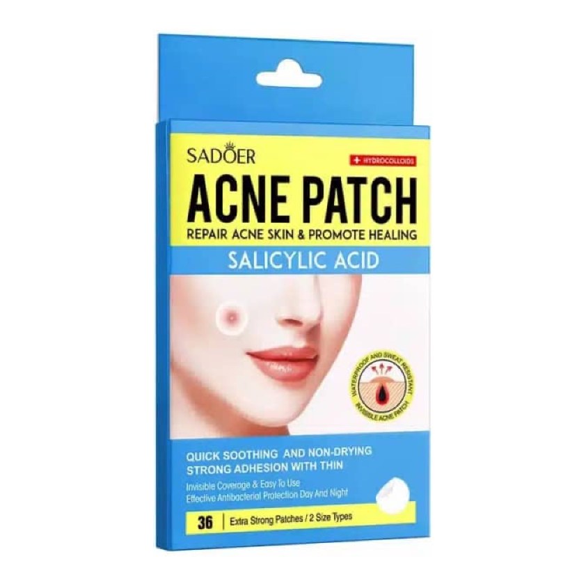 SADOER ACNE PATCHES (BLUE) SALICYLIC ACID 36s.