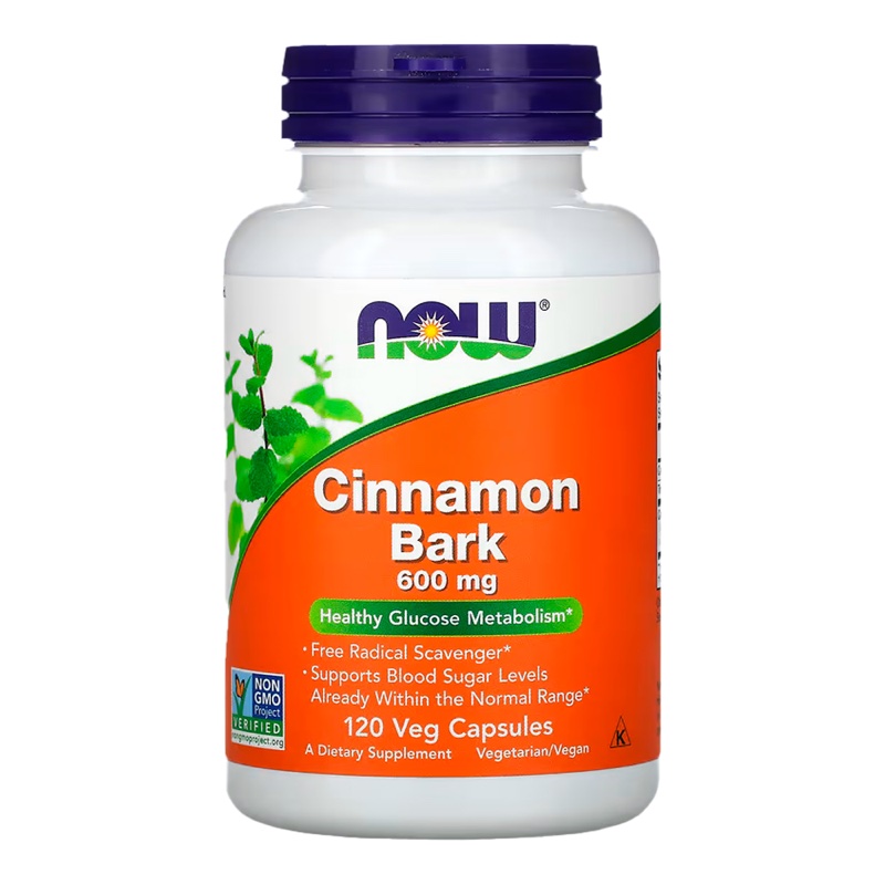 NOW CINNAMON BARK 600MG 100S (P1)