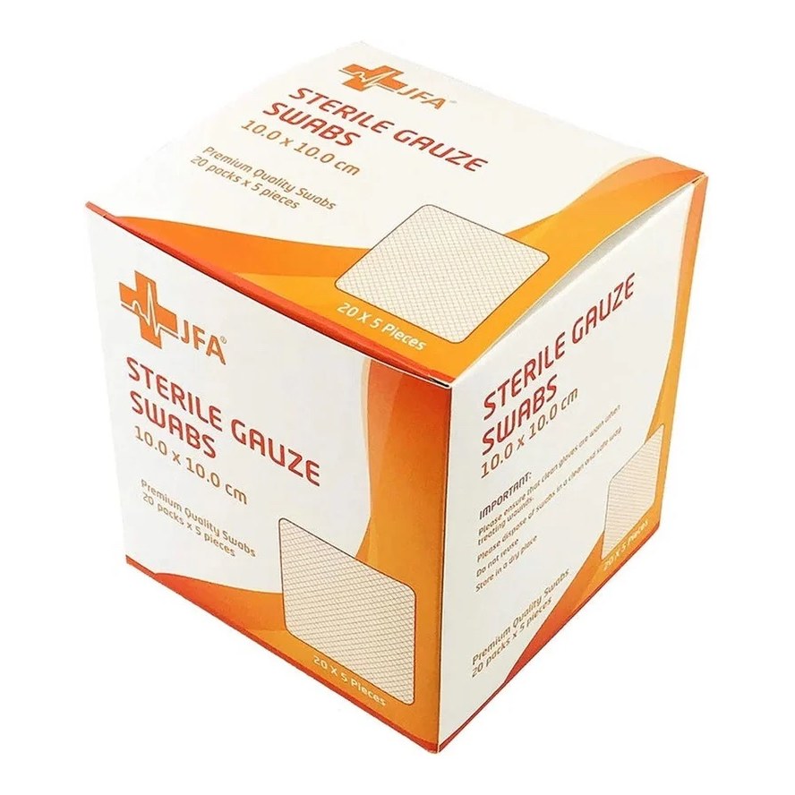 STERILE GAUZE SWABS 10CM *10CMS 100S 4INCH