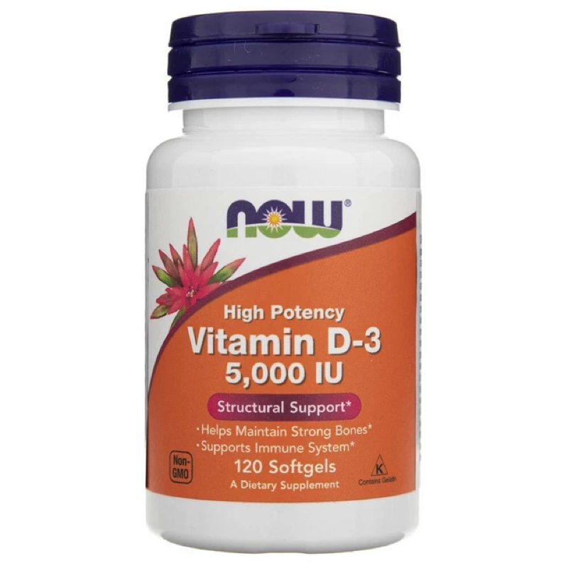 NOW VITAMIN D3 5,000 IU 120'S(P1)