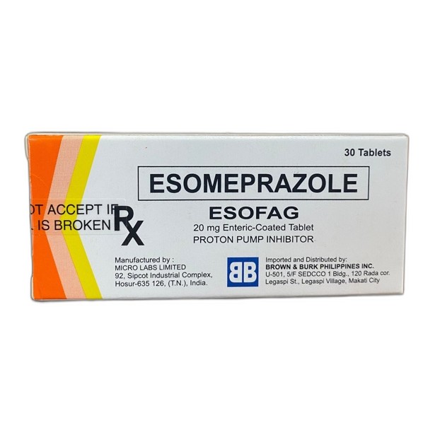 Esofag 20mg tabs 30's