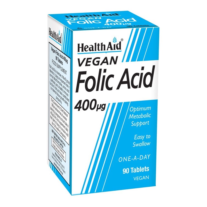 HEALTH AID FOLIC ACID 400UG 90's(P1)