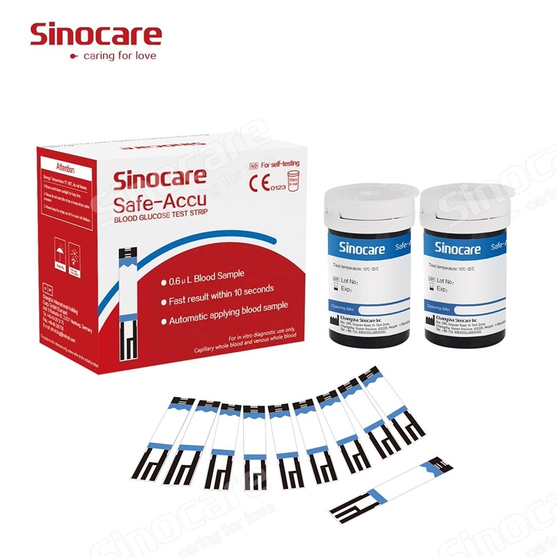 SINOCARE RBS STRIPS 50'S RED