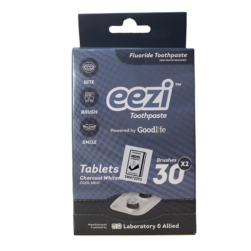 Eezi Toothpaste Charcoal Whitening 30S