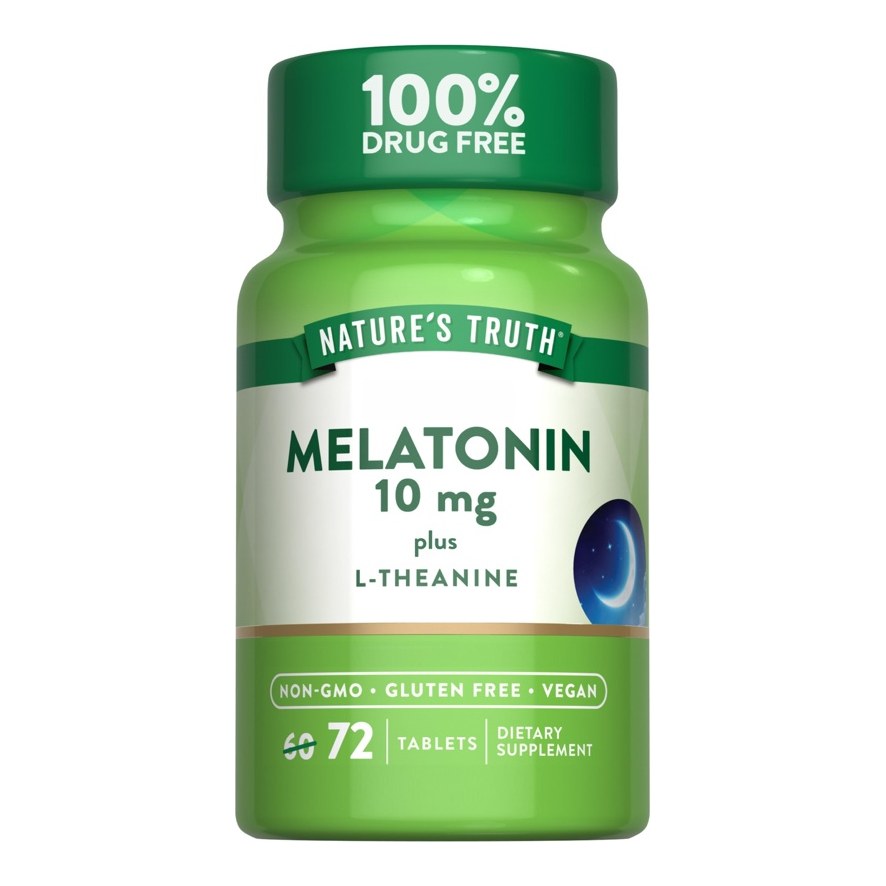 NATURE'S TRUTH MELATONIN 10MG PLUS L-THEANINE 72s