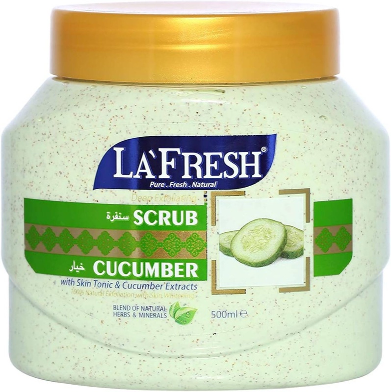 LA`FRESH FACE & BODY SCRUB(CUCUMBER)500ML