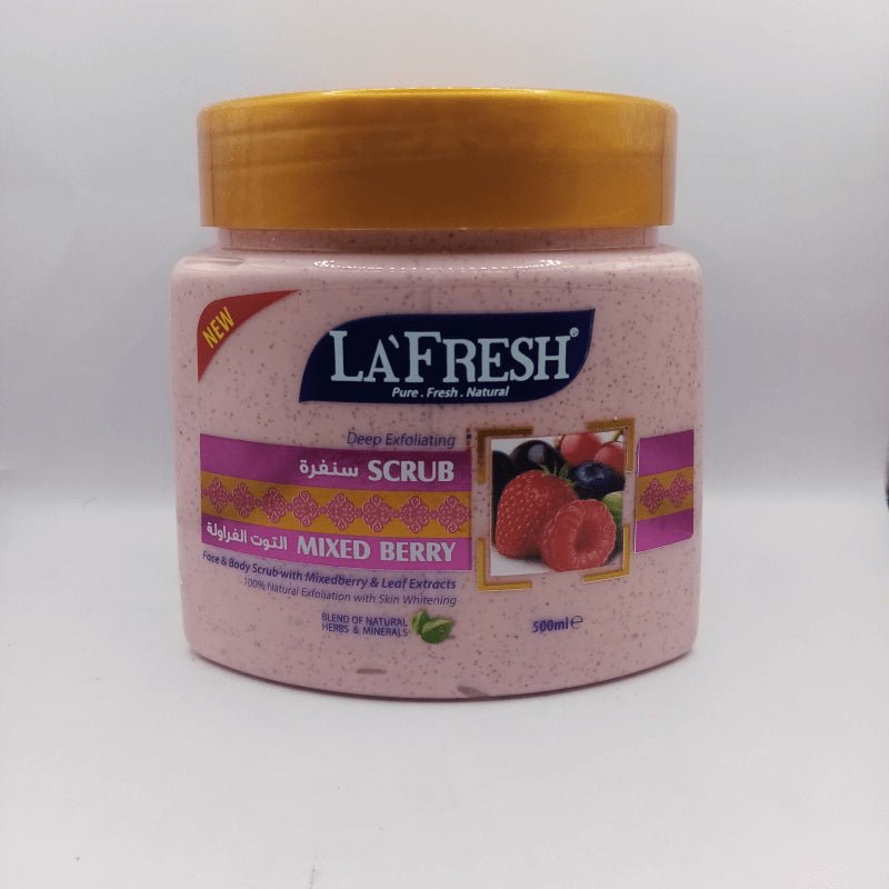 LA`FRESH FACE & BODY SCRUB(MIXED BERRY)500ML