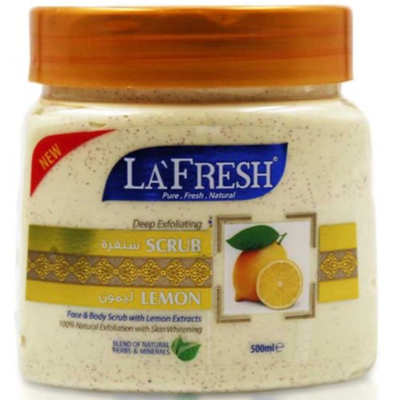 LA`FRESH FACE & BODY SCRUB(LEMON)500ML