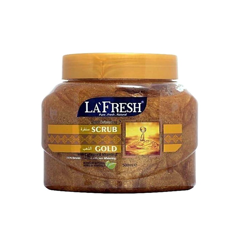 LA`FRESH FACE & BODY SCRUB(GOLD)500ML