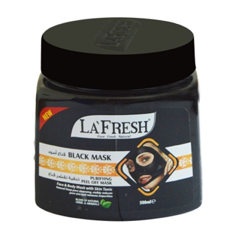 LA`FRESH FACE & BODY BLACK MASK 500ML