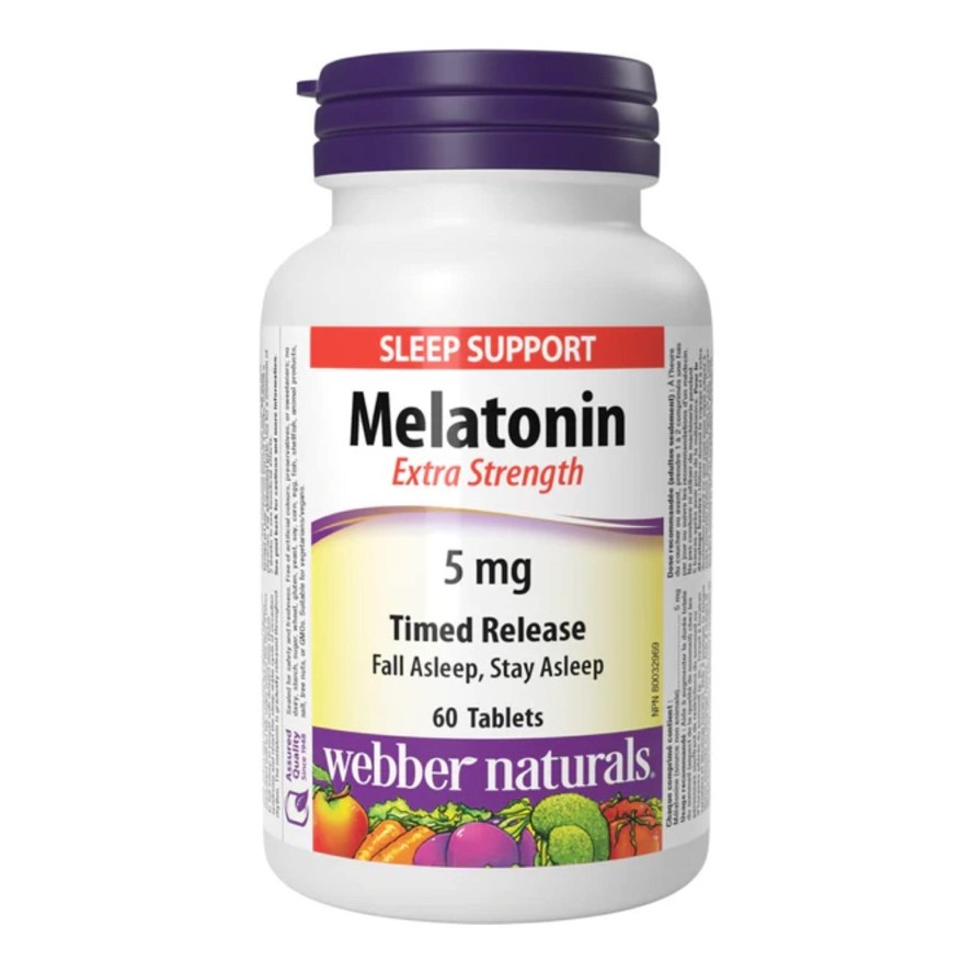 WEBBER NATURALS MELATONIN 5MG 60S TIMED RELEASE