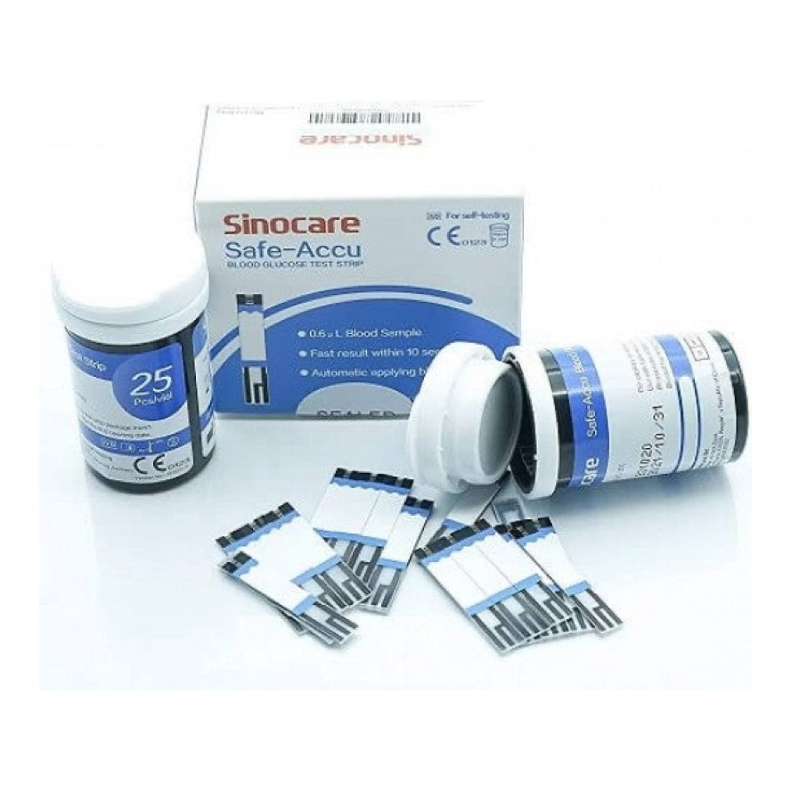 SINOCARE SAFEACCU STRIPS 50S BLUE