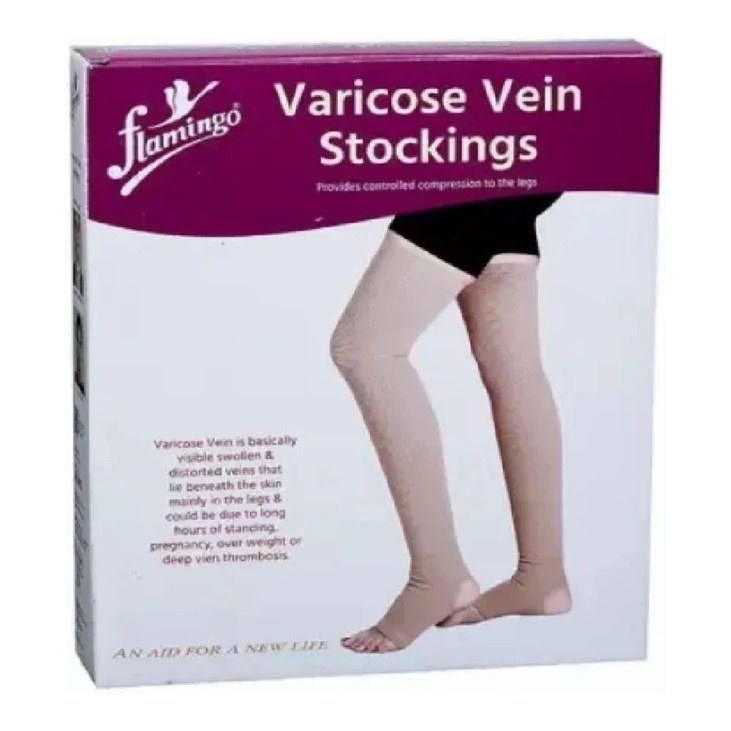 VARICOSE VEIN STOCKINGS XXL FLAMINGO