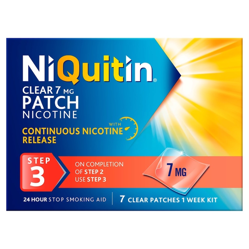 NIQUITIN CLEAR PATCH 7MG 7S