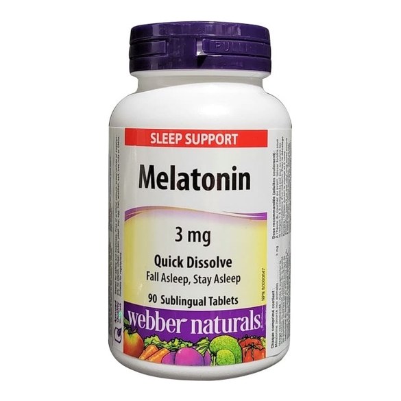 WEBBER NATURALS MELATONIN 3MG 90S