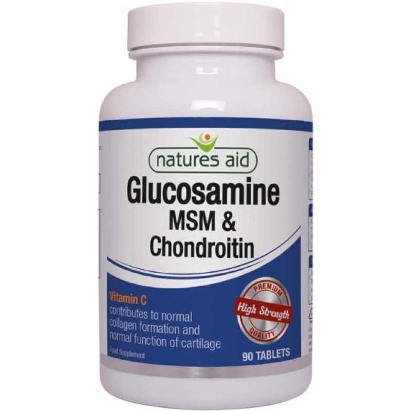 NATURES AID GLUCOSAMINE&MSM&CHONDROITIN 90S(P1)
