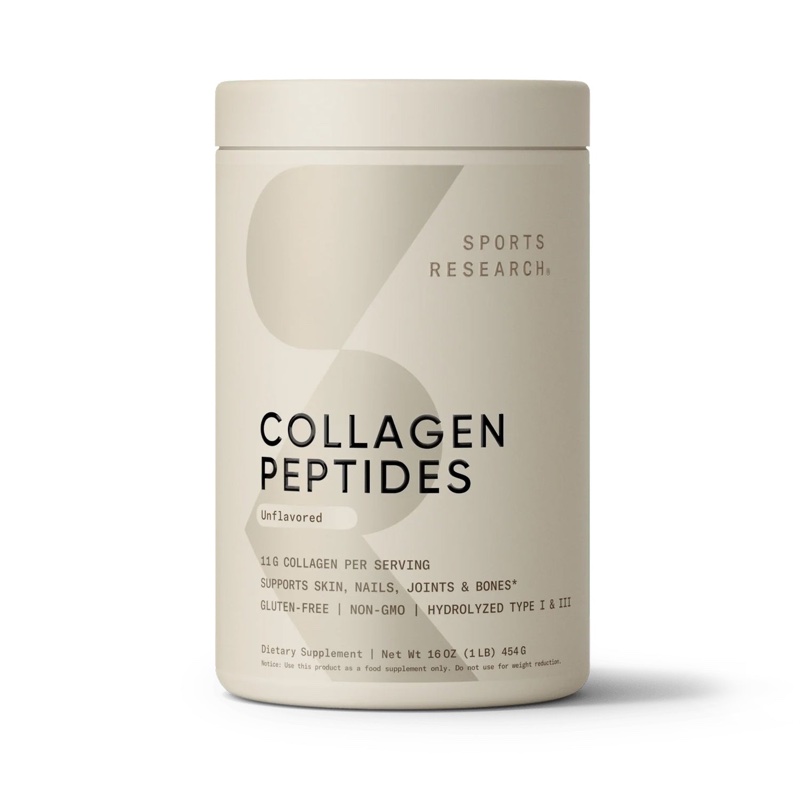 SPORTS RESEARCH COLLAGEN PEPTIDES 454G UNFLAVORED 41 SERVINGS
