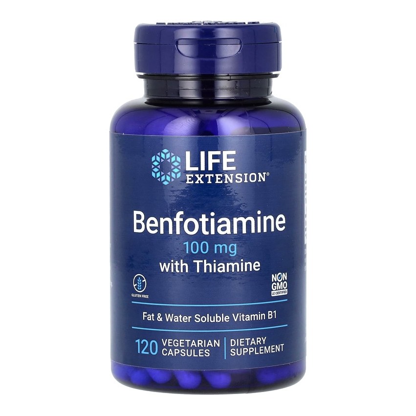 LIFE EXTENSION BENFOTIAMINE 100MG WITH THIAMINE 120'S (P1)