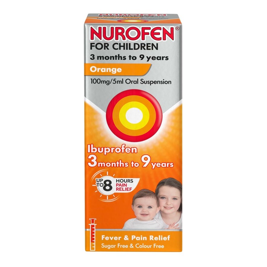 NUROFEN FOR CHILDREN SYP 100ML ORANGE