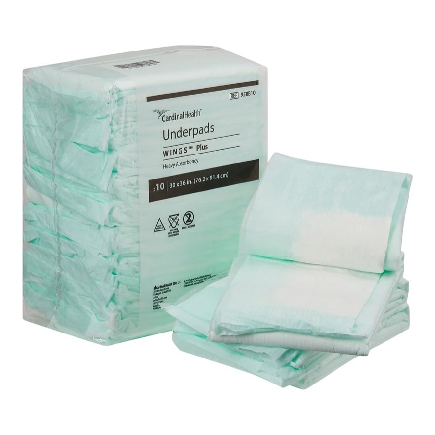 CARDINAL HEALTH UNDERPADS WINGS 10S