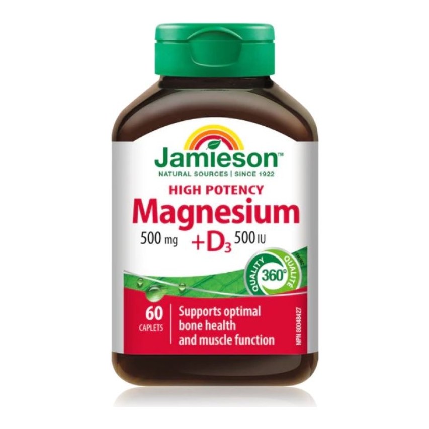 JAMIESON MAGNESIUM 500MG+D3 500UI 60S (P1)