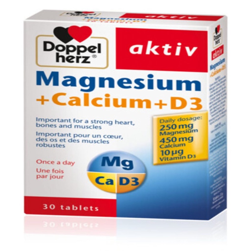 Doppel herz Magnesium+calcium+D3 30's