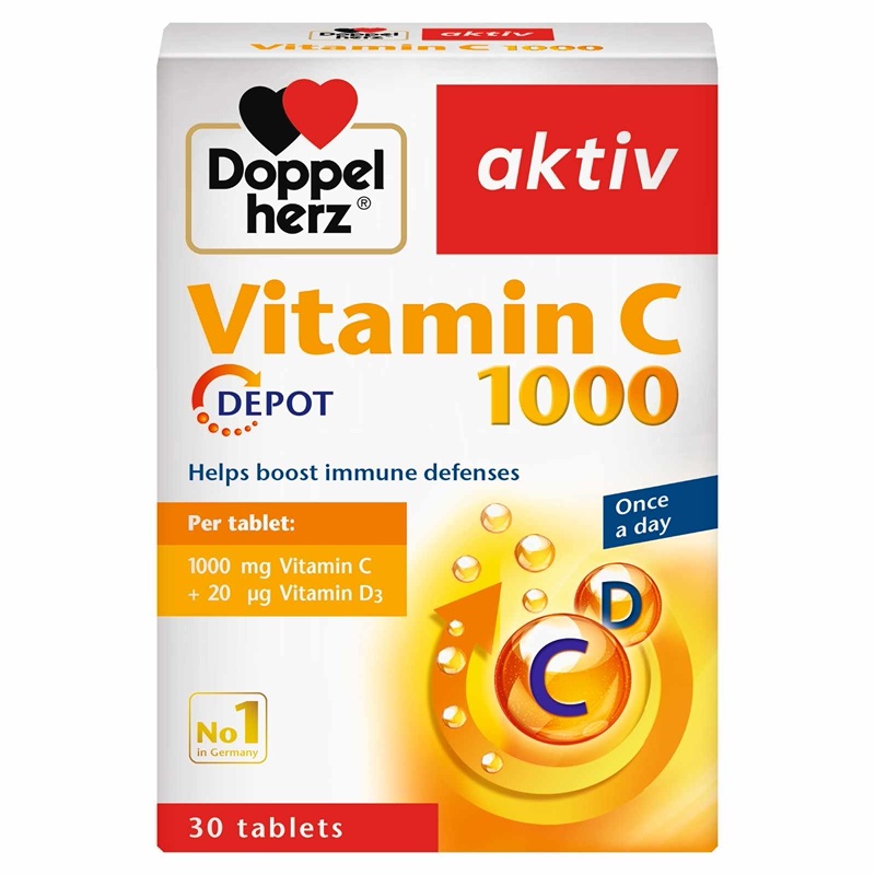 Doppel herz vitamin c+vit d 1000 30s