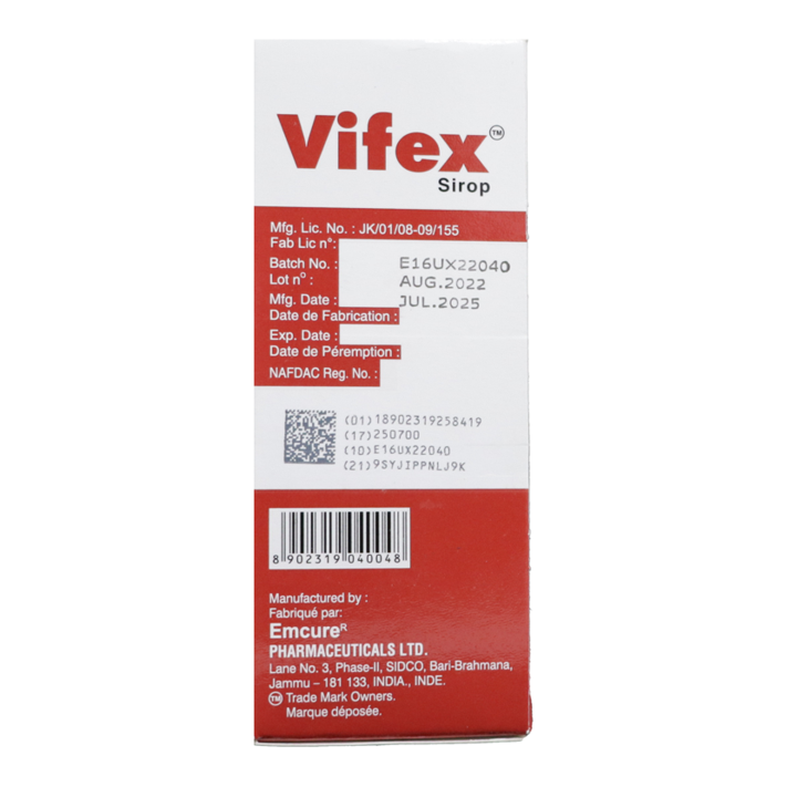 Vifex Syrup 100ml
