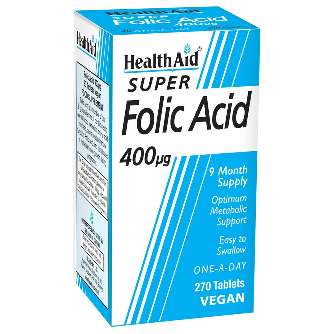 HEALTH AID FOLIC ACID 400UG 90's(P1)