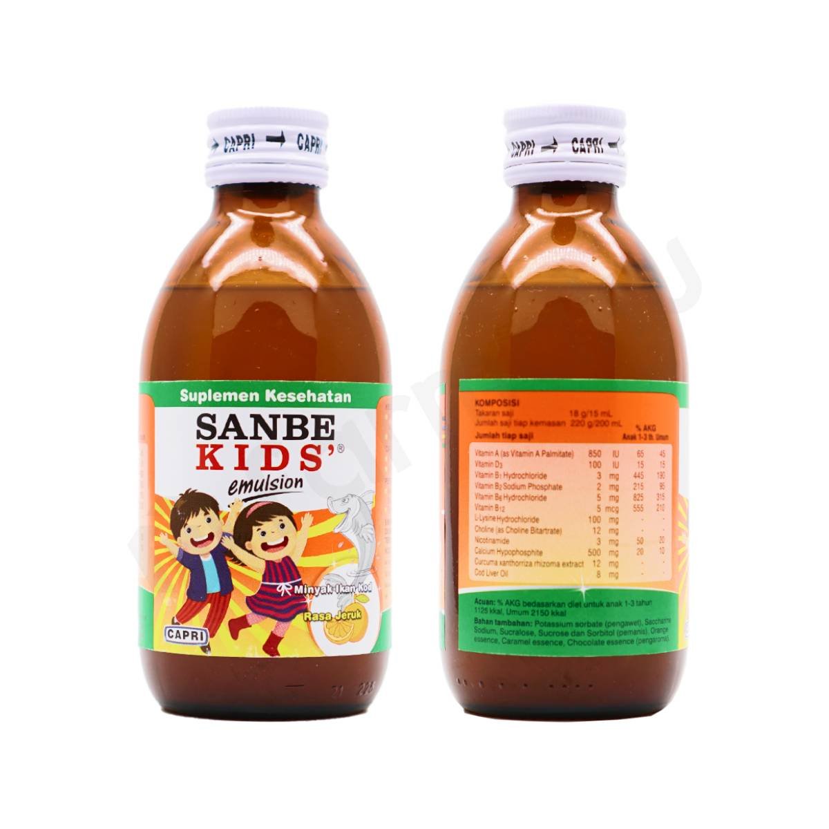 SANBE KIDS EMULSION (ORANGE FLAVOUR) 200ML