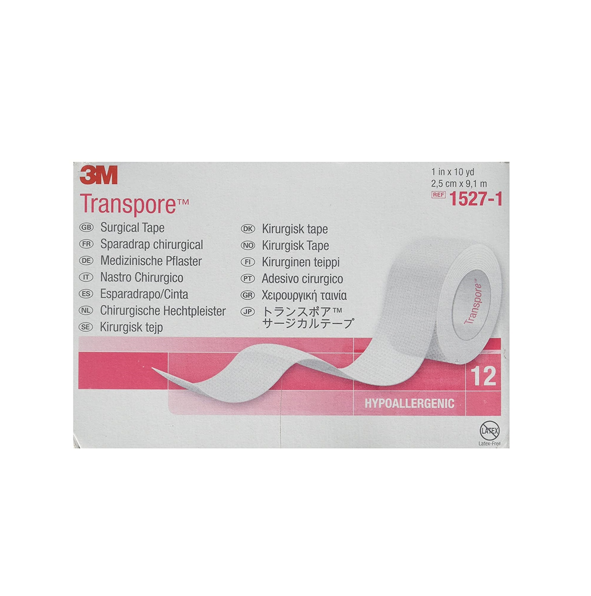 TRANSPORE TRANSPARENT SURGICAL TAPES 12S 1INCH