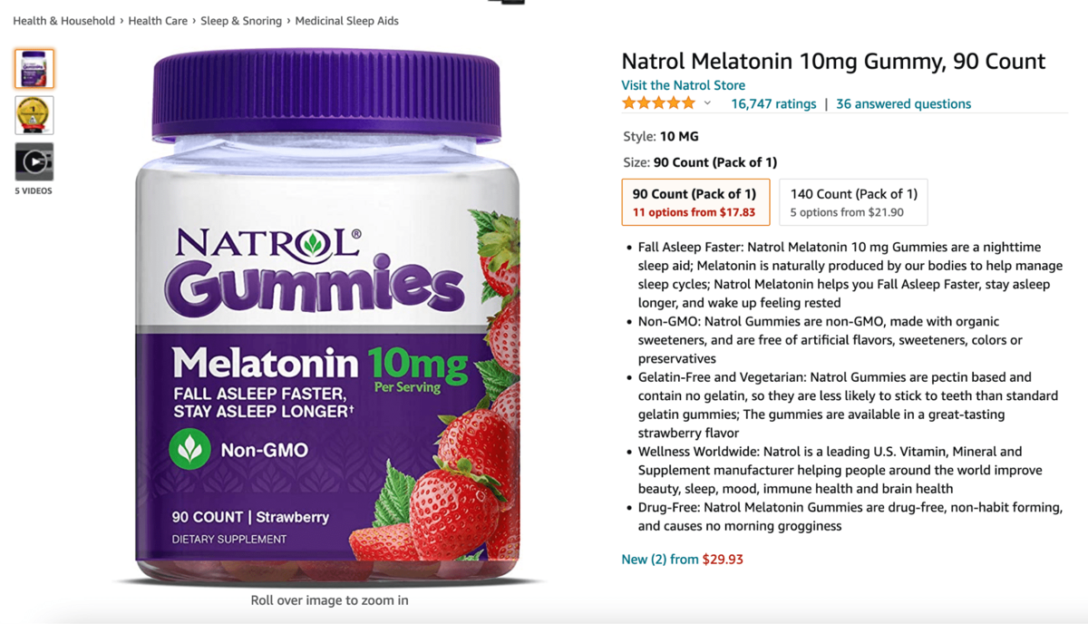  GUMMY G MELATONIN 5MG 30S  MANGO FLAVOUR 