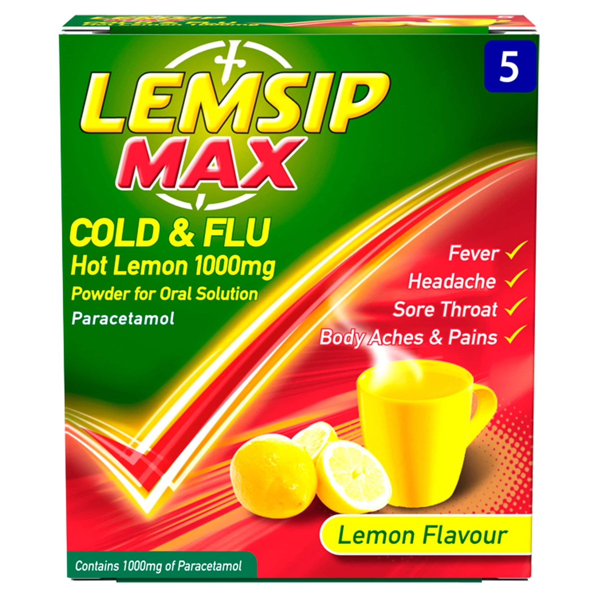 Lemsip max (Cold&Flu) lemon 5sachets