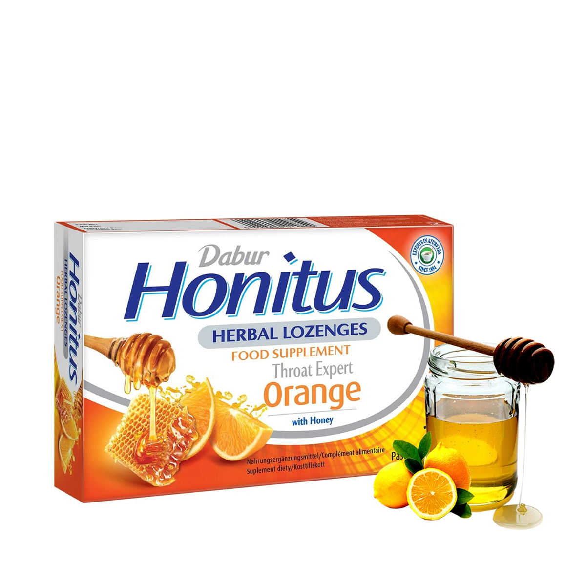 DABUR HONITUS HERBAL LOZENGES ORANGE 24S  