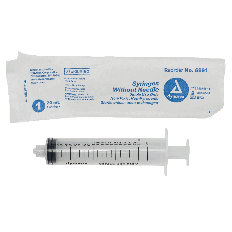 syringes 20CC WITHOUT NEEDLES 100