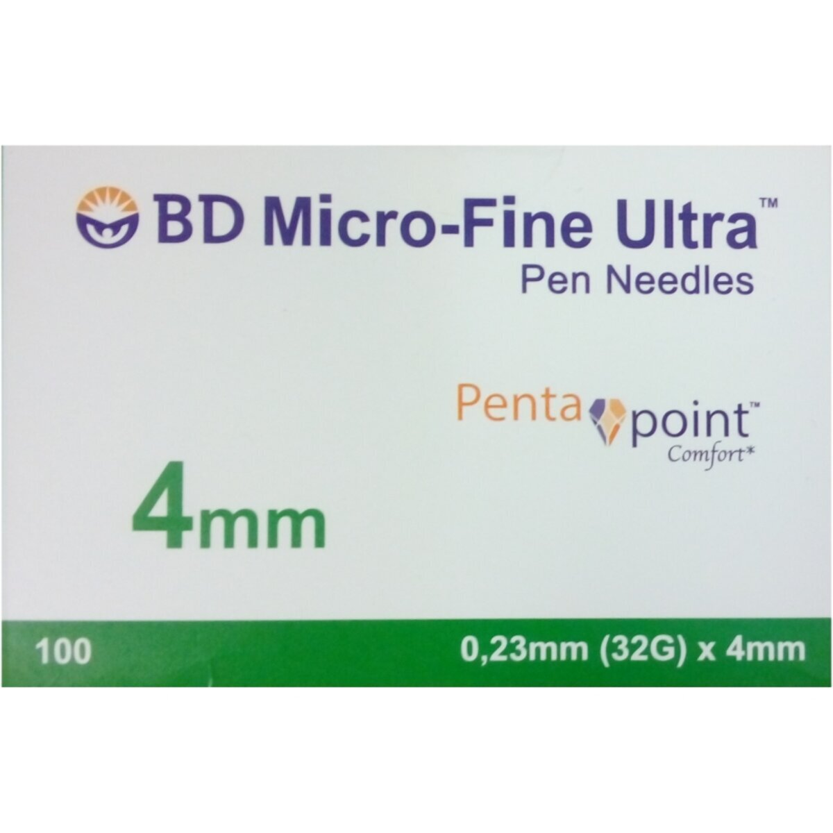 BD MICROFINE PEN NEEDLES 32G/4MM100'S