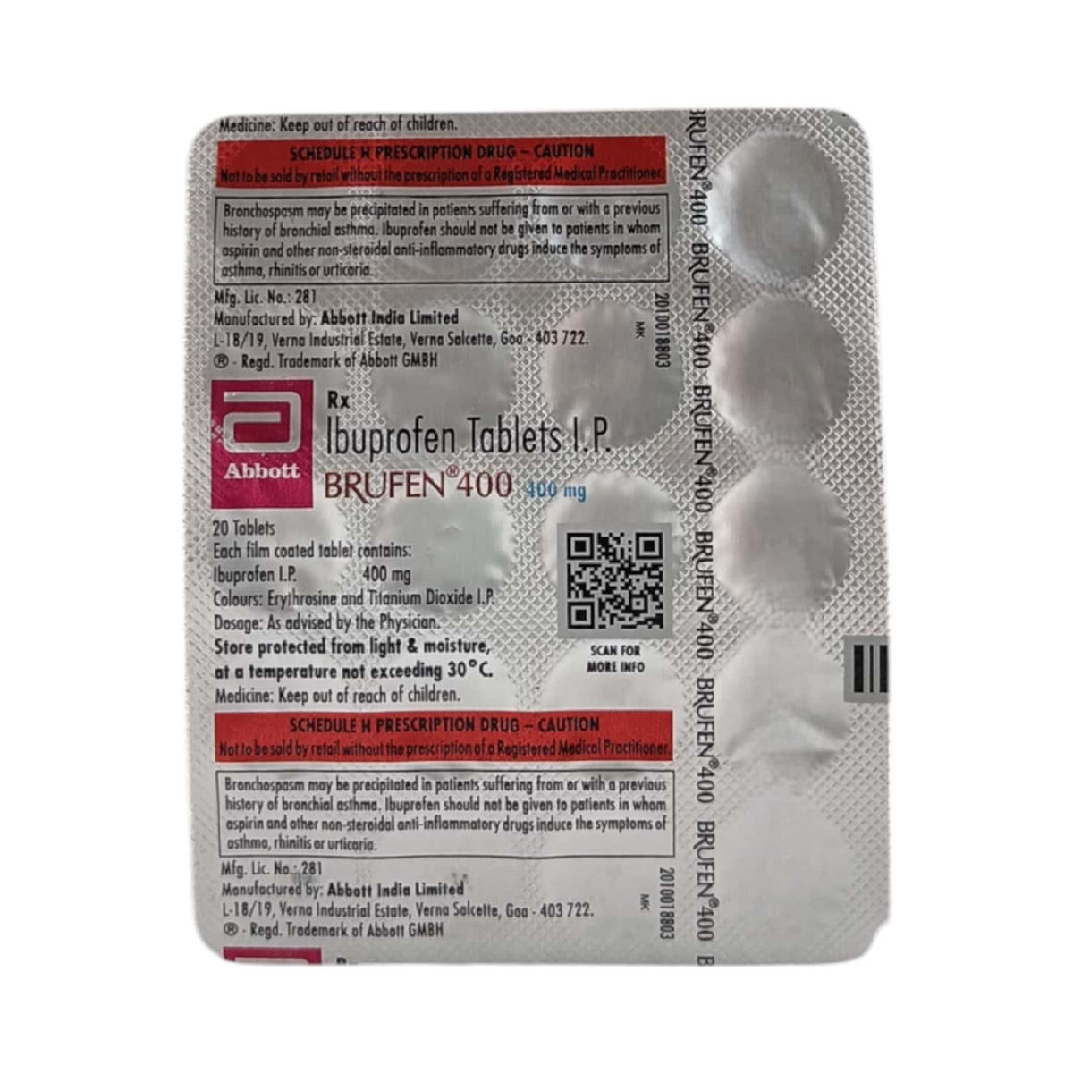 Ibuprofen 400mg 100S GENERIC