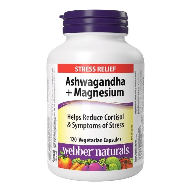 WEBBER NATURALS ASHWAGANDHA+MAGNESIUM CAPS 120'S(P1)